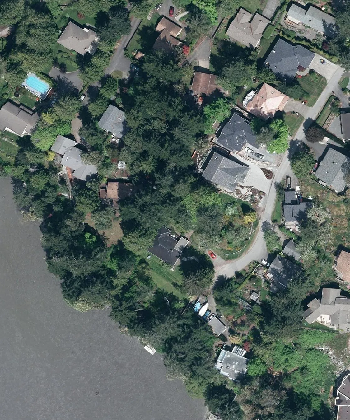 Aerial imagery of the subject property and surrounding area