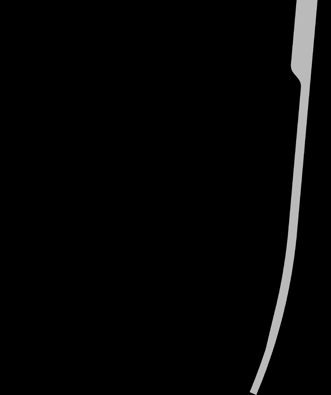 Outer road edge segment line