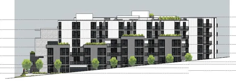 Conceptual digital elevation model of the front yard elevation along Prince Robert Drive