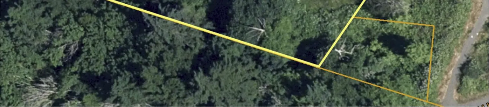 Detail view of the southern boundary of the subject site from an air photo