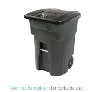 A Toter residential bear-resistant waste cart