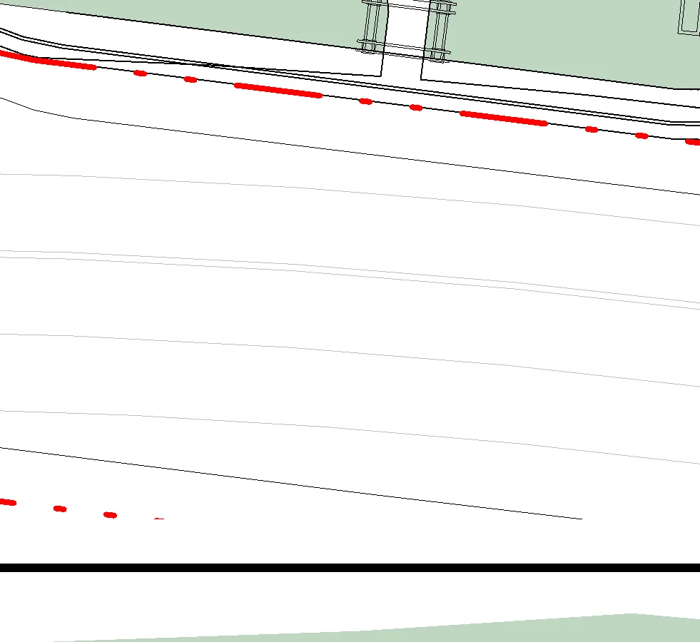 View of disabled parking stalls near the building entrance