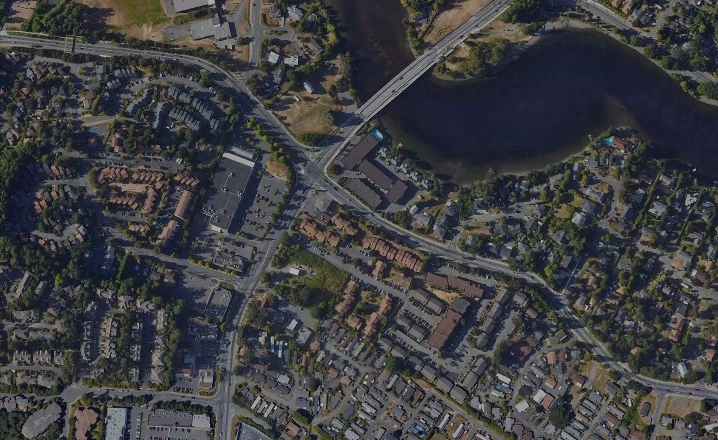Site Location map showing the project site at 1519 Admirals Road and the surrounding road network including Glentana Road, Island Highway, Admirals Road, and Craigflower Road