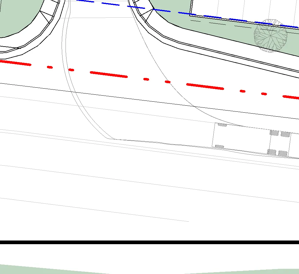 Detail showing the proposed building extension into the former garden centre area