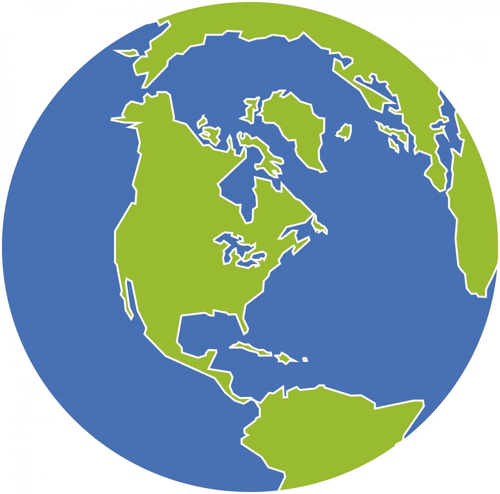 Graphic illustration of a globe of the Earth showing North and South America.