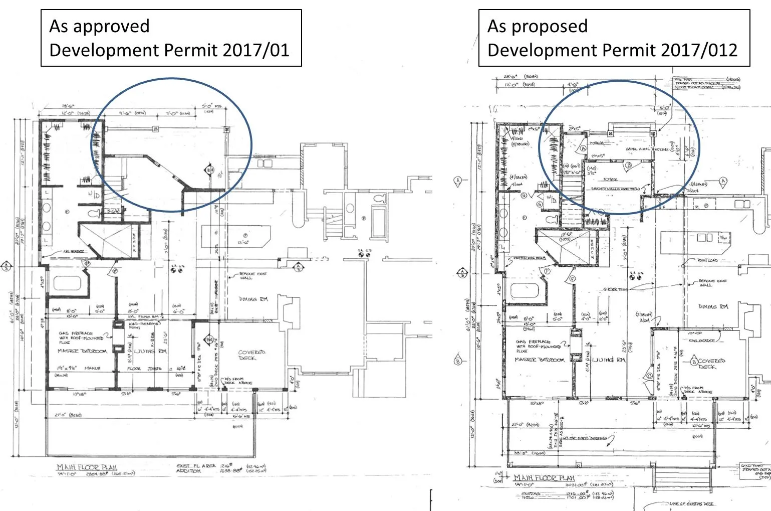 Figure 4. Floor plan changes