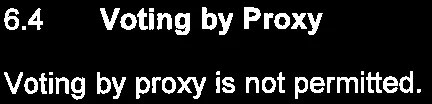 Section 6.4 Voting by Proxy