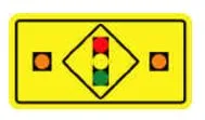 Advanced signal warning sign