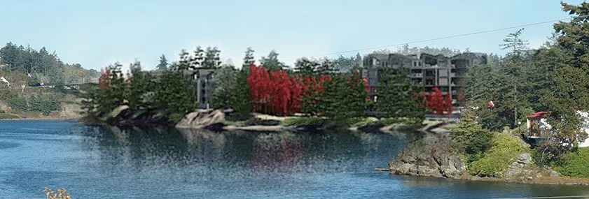 Rendering of E&N Rail Trail view at 10 years