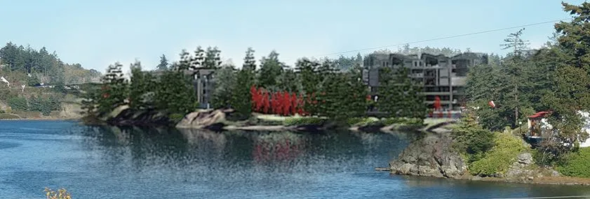Rendering of E&N Rail Trail view at 20 years
