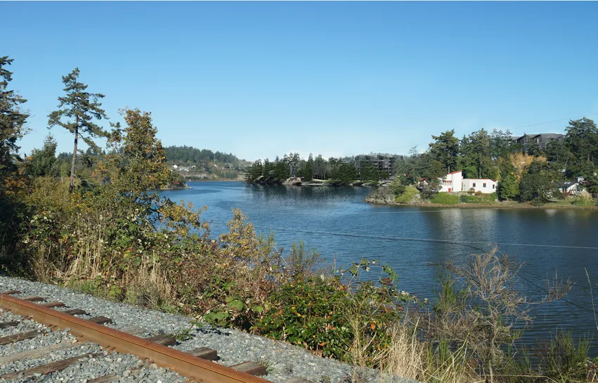 Rendering of E&N Rail Trail view at 30 years