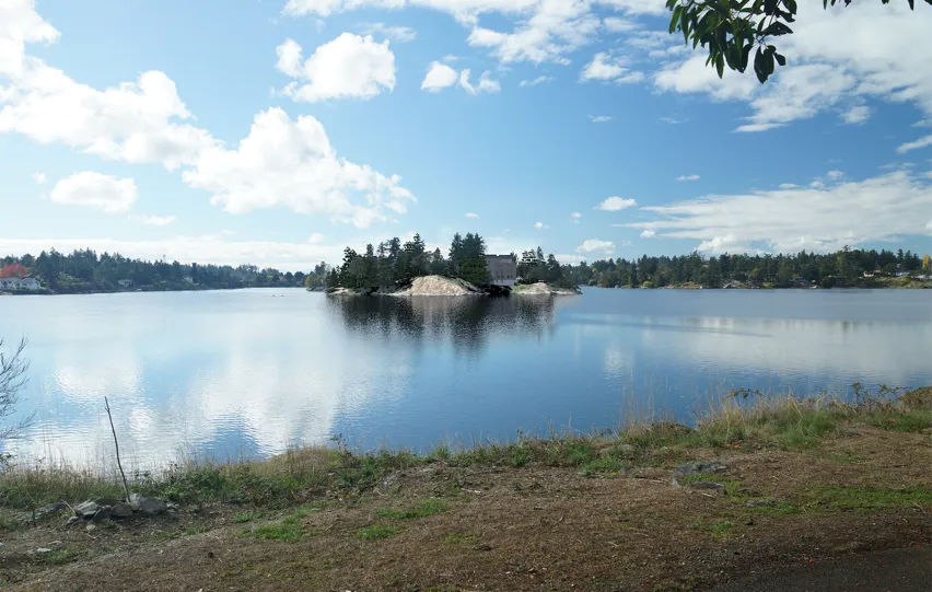 Rendering of Portage Inlet Linear Park view at 10 years