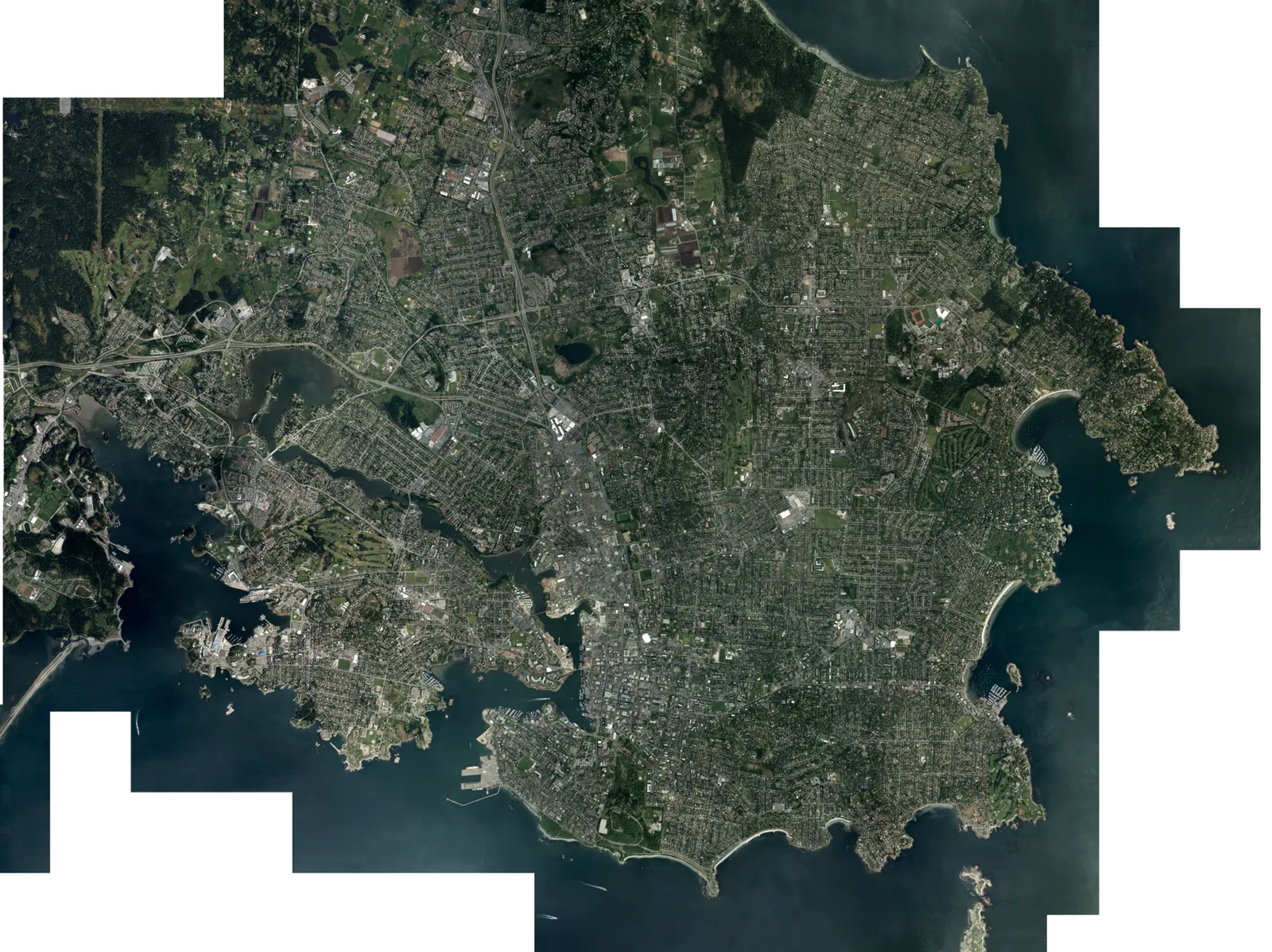 Aerial map showing the extents of Victoria Harbour Migratory Bird Sanctuary including locations for Christie Point and Selkirk Waterfront Community