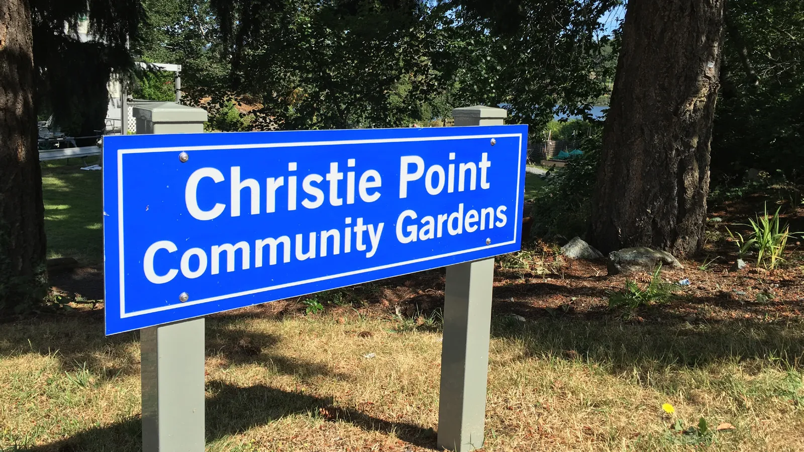 Christie Point Community Gardens sign