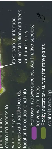 Figure 10. Existing Areas of Concern - aerial map identifying environmental and maintenance issues
