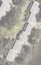 Aerial view of water surface near northern tip