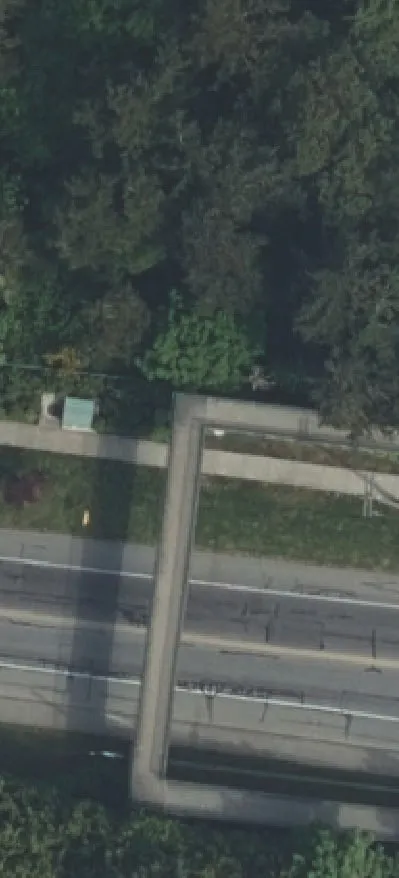 Aerial view along Shoreline Drive