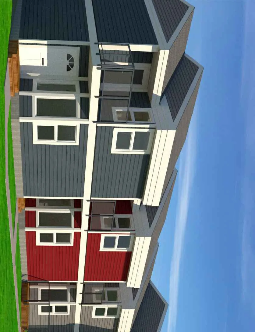 Large central rendering of the building envelope rehabilitation project