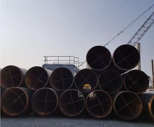 Stacked large diameter pipes for piles