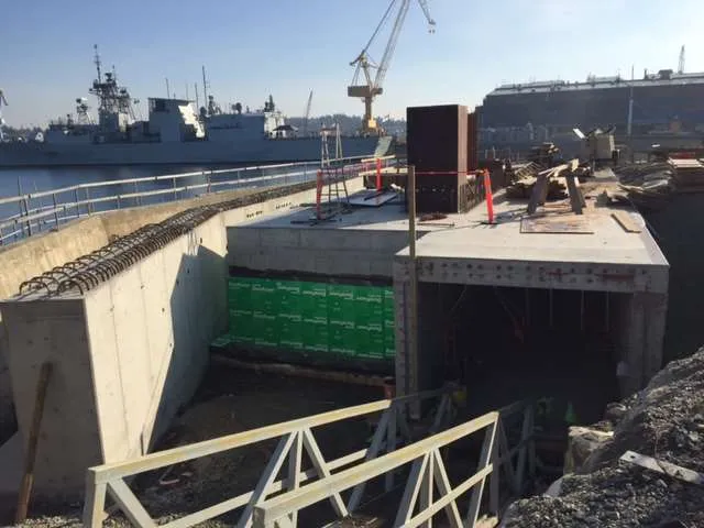 Structural frame of the JIB building under construction