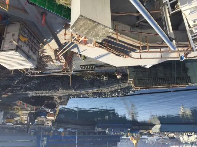 JIB building construction site showing excavation and foundation work