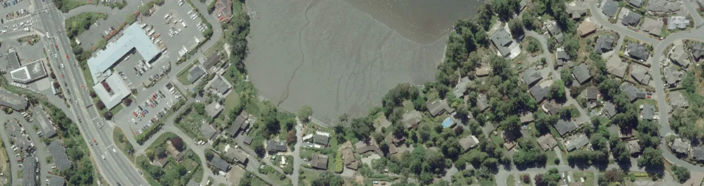Aerial view of commercial area near 6-Mile Road