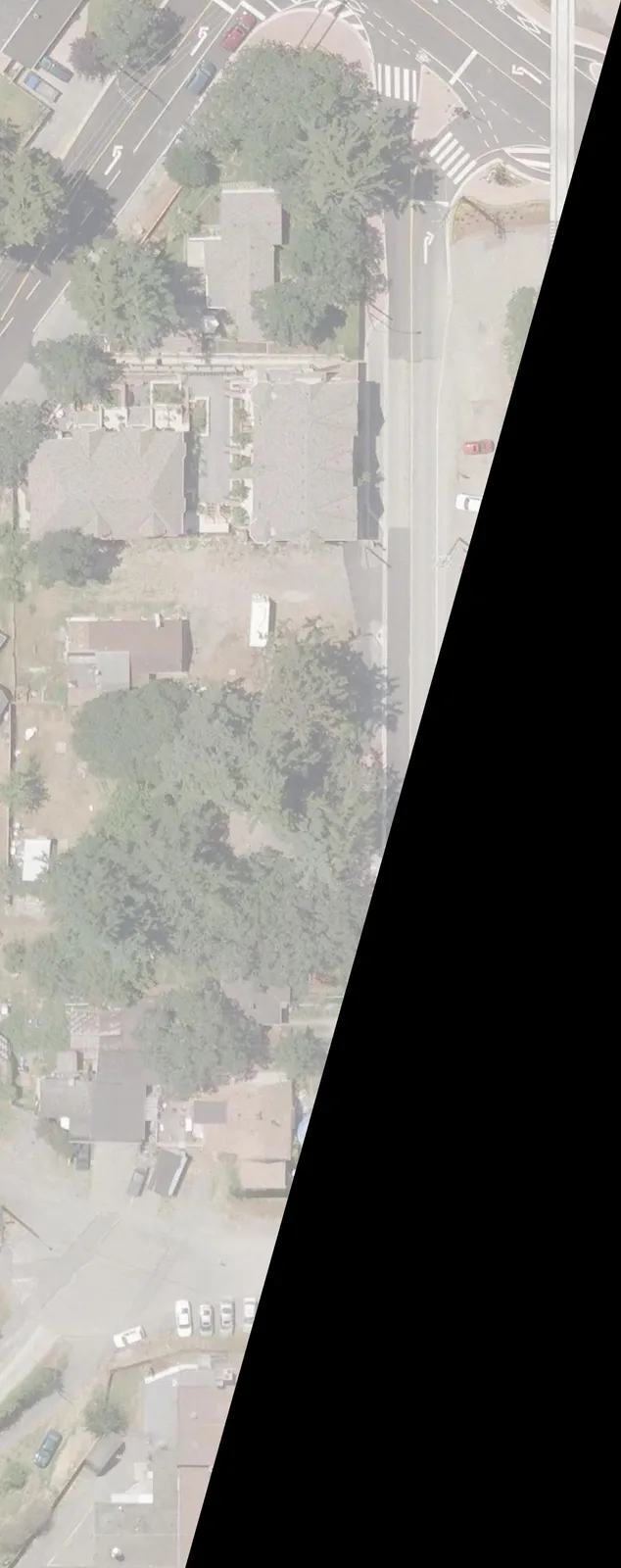Aerial view showing the western end of the conceptual layout for the Station Avenue Park and Ride at Phipps Road