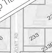 Map detail showing lot 233 on Stormont Rd