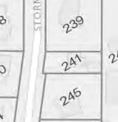 Map detail showing Stormont Rd and lots 239, 241, 245