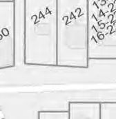 Map detail showing lots 244, 242