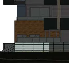 Detailed site plan including building footprint, vehicular access from Glentana Road, and setbacks