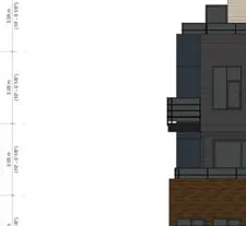 Floor plan for Level 5 showing common patio area