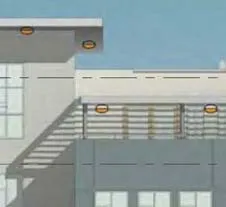 Detail of private patio for Unit 602