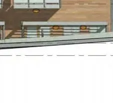 Detail of lower level windows