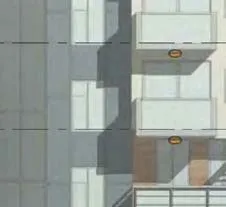 Detail of building base and grade