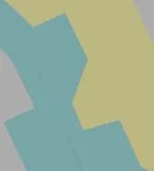 Detail of olive-green shaded catchment area