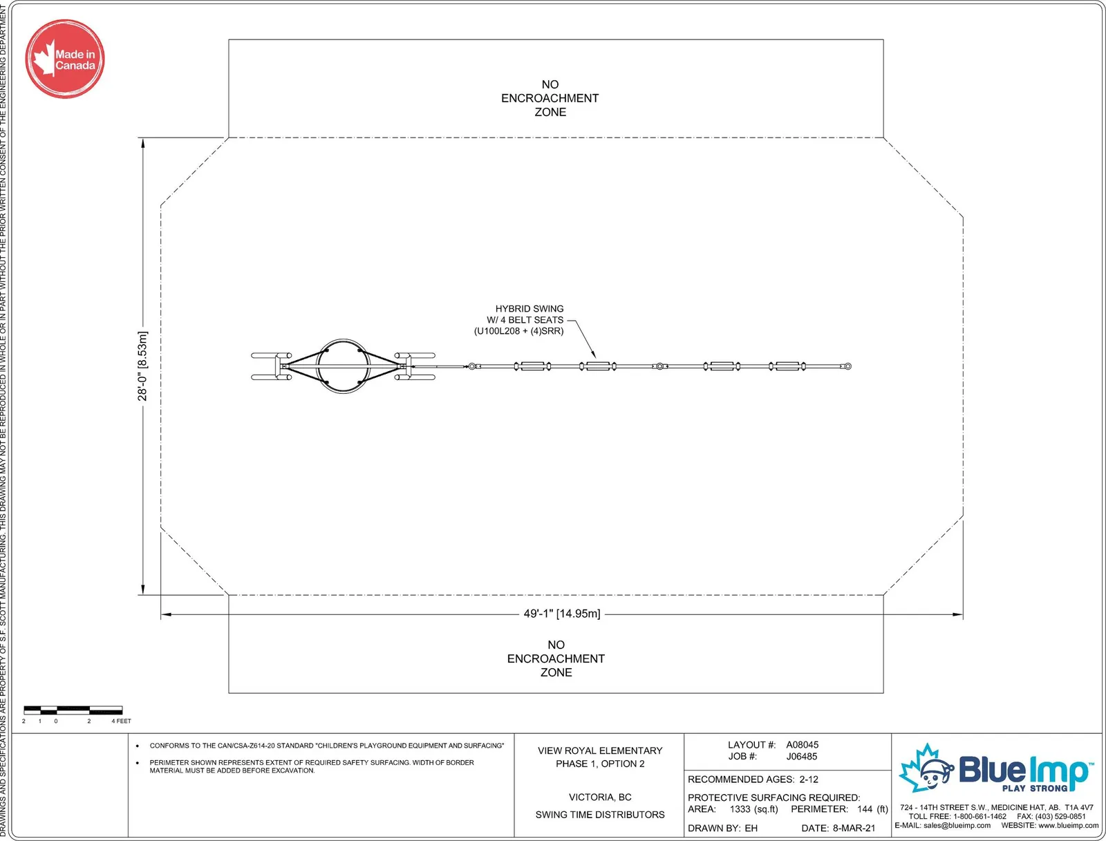 Blueprint and technical details for the inclusive swings