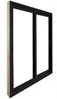 Rendering of vinyl window/storefront door with black frame