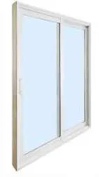 Rendering of vinyl window with white frame