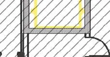 Detailed view of the building footprint and surrounding tree protection zones