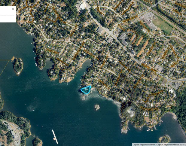 Localization of work site in Esquimalt Harbour (CRD Harbour Atlas)