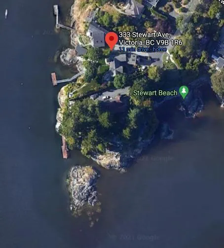 Localization of work site relative to shoreline (Google Maps)
