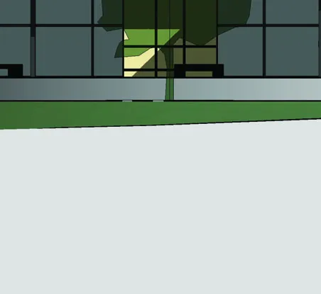 Roof plan showing mechanical equipment screening and terrace areas