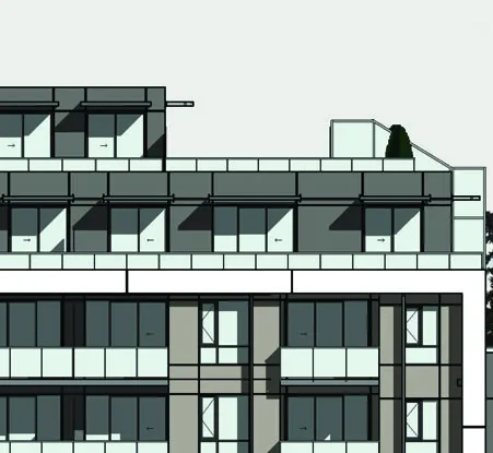 North elevation architectural drawing