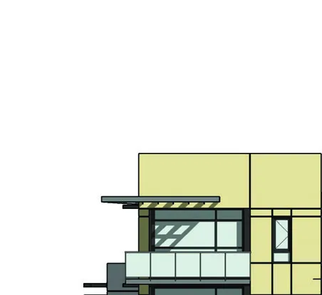 Detail rendering of the roof edge profile