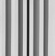 Material swatch of a white aluminum window frame