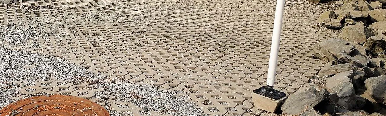 Shoreline Drive boat launch ramp paved with interlocking pavers