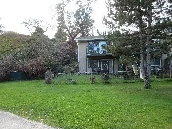 View of co-op housing from park
