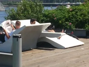 Concrete picnic table