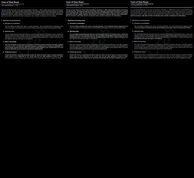Note 11 - Accumulated Surplus table